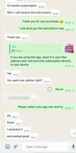 WhatsApp support